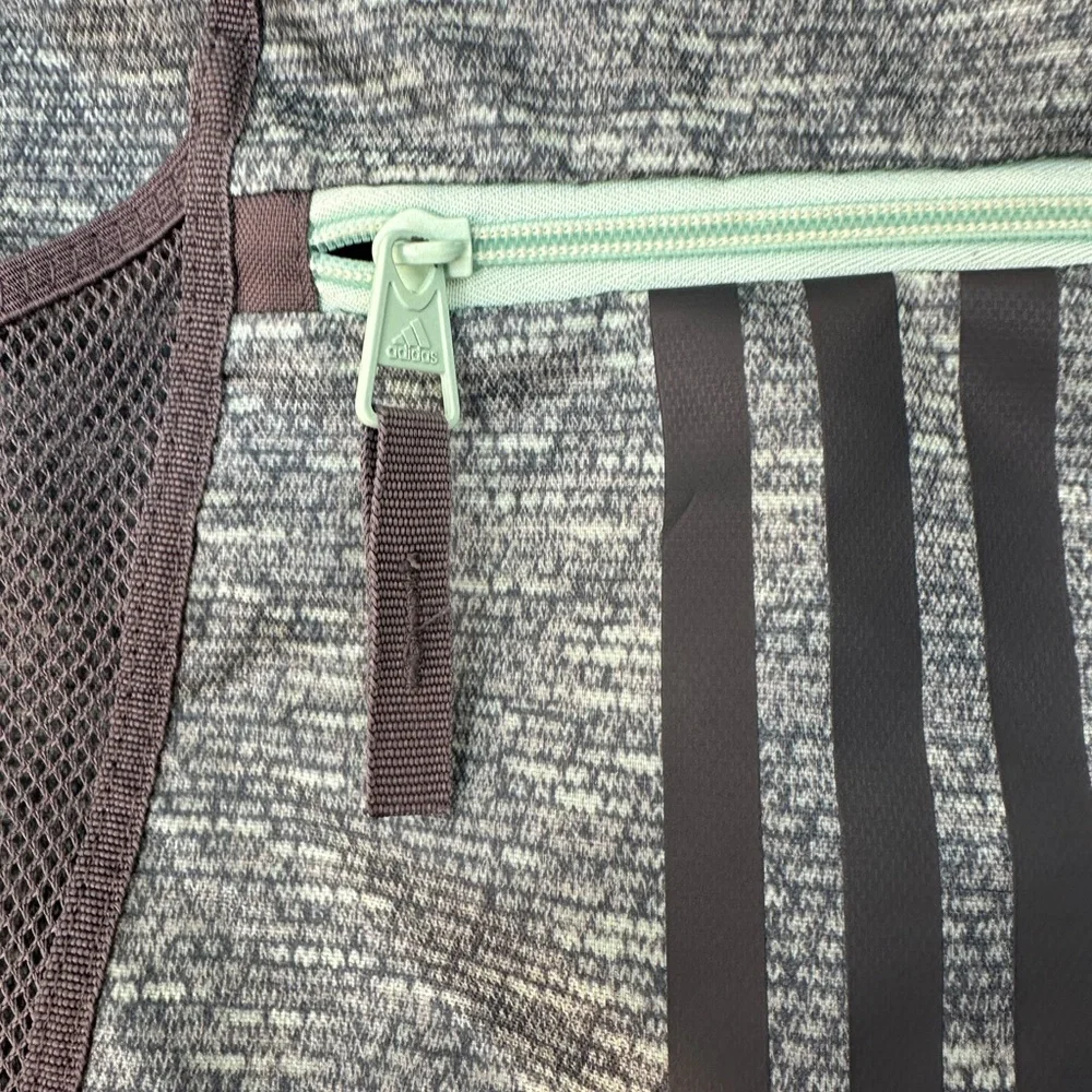 Adidas Aqua and Charcoal Drawstring Bag